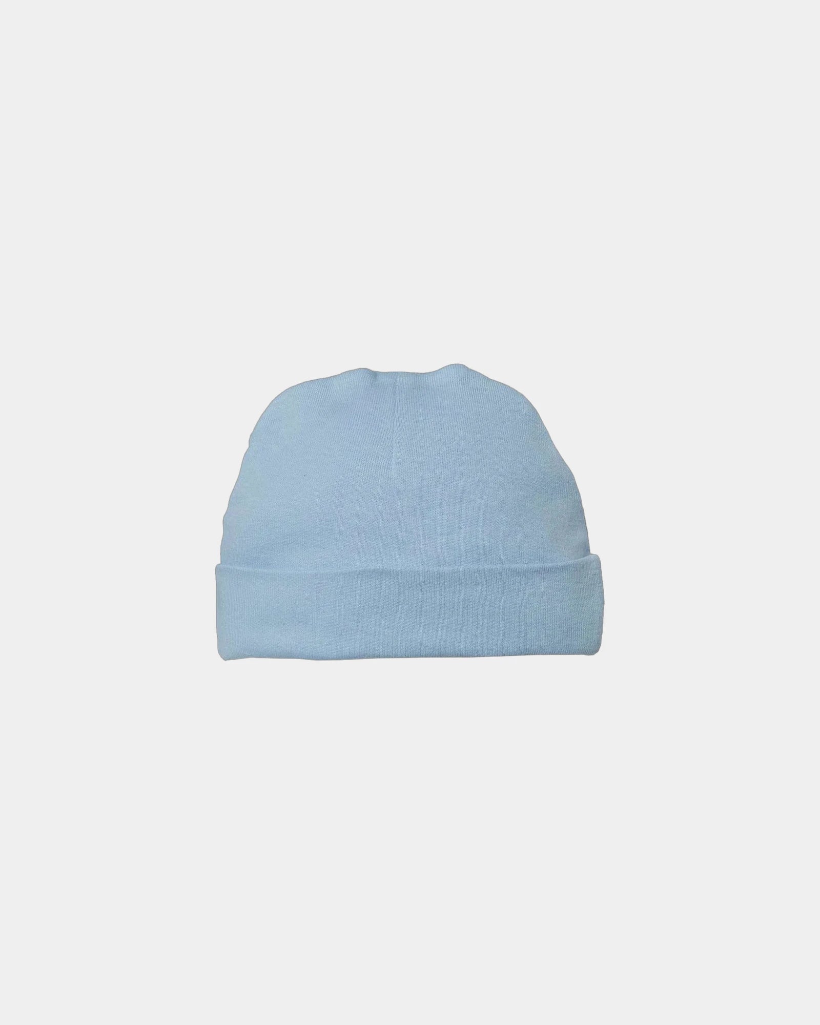 Custom infant baby rib beanie in ring-spun cotton - Light Blue